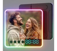 witfox Imanes Personalizados Nevera con Música, Luces y Reloj - Iman Personalizado con Foto y Canción de Spotify - Regalo Music Magnet para Parejas, Mujer y Hombre en San Valentín & Navidad - 1 Foto
