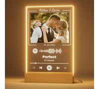 witfox Placa Spotify Personalizada con Luz - Placa Spotify con Foto&Name des geliebten Menschen&Jahrestag; Regalos Pareja, Aniversario, San Valentín,Cumpleaños,Novia, Novio-15x22cm Marca