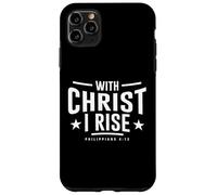 with Christ I Rise Verso de la Biblia Filipenses 4:13 Cristiano Carcasa para iPhone 11 Pro MAX