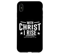 with Christ I Rise Verso de la Biblia Filipenses 4:13 Cristiano Carcasa para iPhone XS MAX