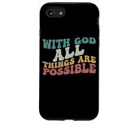 with God All Things Are Possible - Camisa de Regalo de la Biblia para Hombres y Mujeres Carcasa para iPhone SE (2020) / 7/8