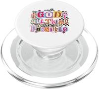 with God All Things Are Possible Faith Collage Cita PopSockets PopGrip para MagSafe