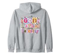 with God All Things Are Possible Faith Collage Cita Sudadera con Capucha