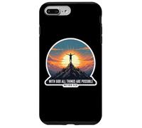 with God All Things Are Possible Mateo 19:26 Cita bíblica Carcasa para iPhone 7 Plus/8 Plus