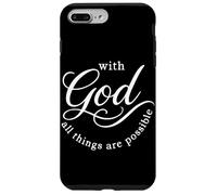 with God All Things Possible Christian Faith Cita Creyente Carcasa para iPhone 7 Plus/8 Plus