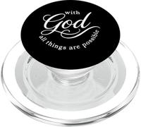 with God All Things Possible Christian Faith Cita Creyente PopSockets PopGrip para MagSafe