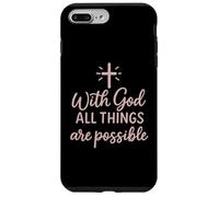 with God All Things Possible - Mateo 19:26 - Christian Carcasa para iPhone 7 Plus/8 Plus