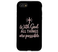 with God All Things Possible - Mateo 19:26 - Christian Carcasa para iPhone SE (2020) / 7/8