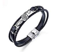 with Guitar Clasp Men's Leather Bracelet Multilayer Bracelets Ggb100-1a9