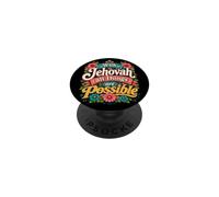 with Jehovah All Things Possible Jehovahs Witnesses Gift PopSockets PopGrip Adhesivo