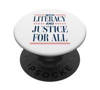 with Literacy and Justice For All Read Banned Books Activist PopSockets PopGrip Adhesivo