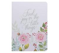 With Love Journal w/Motivational Saying: Find Joy in the Little Things, Large Paperback Notebook, Multicolor Pastel Floral Theme