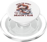 with The Spirit of A Dragon I Rise Continuar Dragones PopSockets PopGrip para MagSafe