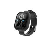 (with.watch.strap.style, black) Wireless Sleep Earphone Noise Reduction Invisible Earphone Remote Control