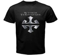 Within Temptation Band Logo tee Round Neck Unisex Tops Men's 100% Cotton Short-Sleeve T-Shirts L