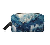 Within The Tides - Neceser de viaje con estampado de espaciosa capacidad, bolsa de cosméticos para mujeres y hombres, White, Talla única