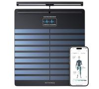 WITHINGS Body Scan - Báscula wi-fi conectada para mejorar su salud, báscula de medidor de impedancia, análisis de composición corporal, grasa corporal, masa muscular, masa de agua, electrocardiograma.