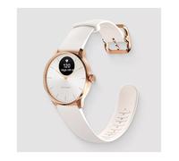 Withings ScanWatch Light Reloj Inteligente 37 mm en Oro Rosa, Banda Blanca de Fluoroelastómero, OLED Híbrido, Monitoreo Cardíaco y Sueño, 30 Días Batería