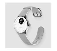 Withings ScanWatch Light Reloj Inteligente con Pantalla OLED, 37 mm Oro, Banda Blanca de Fluoroelastómero, Monitor Cardíaco, Seguimiento del Sueño y Batería de 30 Días