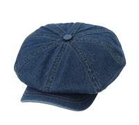 WITHMOONS Boina Gorra Sombrero Denim Cotton Newsboy Hat Baker Boy Beret Flat Cap KR3613 (Darkblue), Azul Oscuro., Talla única