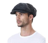 WITHMOONS Sombreros Gorras Boinas Bombines Newsboy Hat Wool Felt Simple Gatsby Ivy Cap SL3525 (Black)