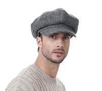 WITHMOONS Sombreros Gorras Boinas Bombines Newsboy Hat Wool Felt Simple Gatsby Ivy Cap SL3525 (Grey)