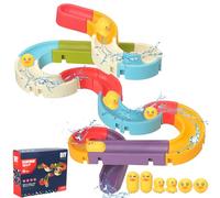 Withosent 34 Piezas Juguetes Bañera Bebe, DIY Juguete Tobogán para Baño con Fuertes ventosas, Bañera de Pared Juguetes para Niños y Niñas