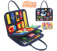 Withosent 4 Capas Busy Board Toddler, 20 en 1 Juguetes Montessori, Tablero Actividades Sensorial Montessori, Aprende a Vestir Educación Temprana para Niños Niñas de 3 4 Años