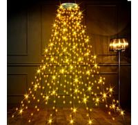 Withosent 400LED Luces Arbol Navidad con Anillo, 2m Cadena de Luces para Arbol con Temporizador y Memoria, Impermeable 44, 8 Modes Navidad Decoración Christmas Lights, Adornos Exterior