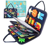 Withosent 5 Capas Busy Board Toddler, 8 en 1 Juguetes Montessori, Tablero Actividades Sensorial Montessori, Aprende a Vestir Educación Temprana para Niños Niñas de 3 4 Años