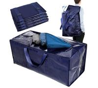 Withosent 92L Grande Bolsa de Almacenamiento, 4 Piezas Impermeable Bolsas de Mudanza con Correas de Mochila y Asa, Bolsas para Guardar Ropa Edredones, Alternativa a las Cajas de Mudanza