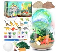 Withosent DIY Dinosaurio Luz Nocturna Infantil, Lampara Niña Manualidades Niños con Lampara Luna, Dinosaurio Luminoso Kit Manualidades Niños para 3 4 5 6 7 8 Años