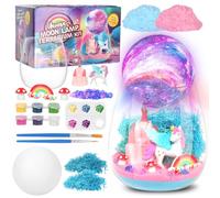 Withosent DIY Unicornio Luz Nocturna Infantil, Lampara Niña Manualidades Niños con Lampara Luna, Unicornio Luminoso Kit Manualidades Niños para 3 4 5 6 7 8 Años