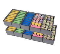Withosent Juego de 10 HEMNES Organizador Cajones, Cajas Almacenaje Plegables de Tela Para Guardar Ropa, Organizadores de Cajones No Tejidos, Calcetines, Ropa Interior