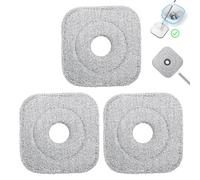 Withosent Juego de 3 Recambio Mopa Microfibra, Cabezales Repuesto para Fregona Microfibra, Cuadrada, Absorbente, Lavable a Máquina, Uso Húmedo y Seco, Mopa para Limpiar Azulejos, Paredes, Ventana