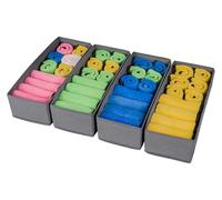 Withosent Juego de 4 HEMNES Organizador Cajones, Cajas Almacenaje Plegables de Tela Para Guardar Ropa, Organizadores de Cajones No Tejidos, Calcetines, Ropa Interior