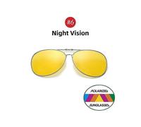 (Without Case,Night Vision)Aviation style clip-on glasses unisex alloy material driving dedicated