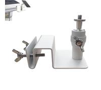 WiTi Soporte de canalón para Eufy, panel solar Arlo, soporte de montaje ajustable de acero inoxidable para obtener sol, instalación sin taladro, compatible con cámara Eufy S220 (blanco)