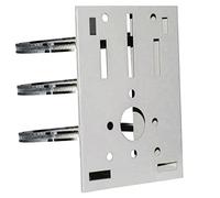 WiTi Universal Montaje en poste vertical para cámara de seguridad, Montaje de metal sólido Soporte de esquina con 3 bucles, Adecuado para cámaras de circuito cerrado de televisión (talla L)