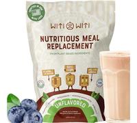WitiWiti - Sustituto vegano de comida, sin sabor, proteína vegetal en polvo, 23 g, superalimento, verde, prebióticos, vitaminas y minerales, sin lácteos ni gluten, batido todo en uno para mujeres y