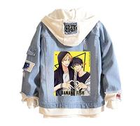 Witorya Anime Banana Fish Chaqueta Ash Lynx Graphics Denim Chaqueta vaquera con capucha Abrigo con capucha para hombres y mujeres