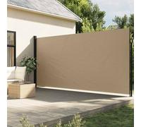 WITREE Toldo Lateral retráctil Toldos Exterior terraza Protege la Privacidad, Protector Solar a Prueba de Viento, para Balcón, Jardin, Terraza-Beige-220 x 500 cm