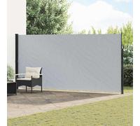 WITREE Toldo Lateral retráctil Toldos Exterior terraza Protege la Privacidad, Protector Solar a Prueba de Viento, para Balcón, Jardin, Terraza-Gris-180 x 600 cm