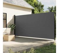 WITREE Toldo Lateral retráctil Toldos Exterior terraza Protege la Privacidad, Protector Solar a Prueba de Viento, para Balcón, Jardin, Terraza-Antracita-220 x 500 cm