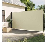 WITREE Toldo Lateral retráctil Toldos Exterior terraza Protege la Privacidad, Protector Solar a Prueba de Viento, para Balcón, Jardin, Terraza-Crema-220 x 500 cm