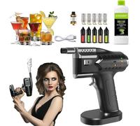 Witriolik Ahumador de Alimentos, Pistola infusora de Humo alimentada por USB, Kit para ahumar cócteles, Pistola de Burbujas ahumada para Alimentos de Cocina Apto para cócteles, barbacoa, etc