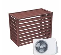 Witriolik cubre aire acondicionado exterior aluminio Marrón Louver Superior L100*W50*H70(1.5P) protección contra robos cubierta de aire acondicionado de aluminio para