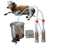 Witriolik Minitype Ordeñadora portátil, Ordeñadora Eléctrica Recargable, Velocidad Ajustable Parada Automática al Llenado, Granjas de Cabra, Vaca,Uso doméstico o Comercial（9L para Vacas）