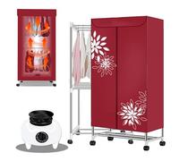 Witriolik Secadora de Ropa Eléctrica Portátil 1.5m, 1100W Secadora de Ropa Pequeña Ecadora Compacta Ajustable Gran Capacidad con Calefacción Secado rápido para Apartamento, Viaje, Dormitorio, RV