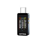 WITRN Medidor de Voltaje y Corriente USB CC1, Pantalla Digital PD3.1, Medidor de Potencia Tipo C de 28 V